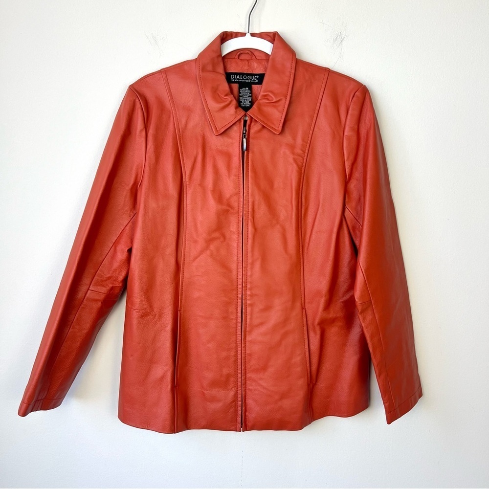Vintage Dialogue Orange Leather Jacket